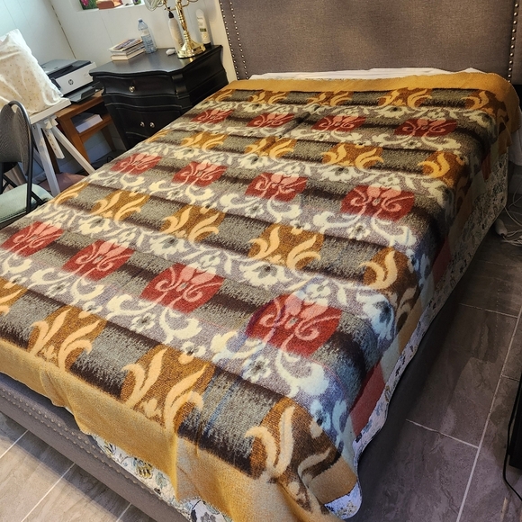 Dormibella Fibrenka Vintage Full Double Size Blanket Holland Wool ? Boho Decor - Picture 2 of 6